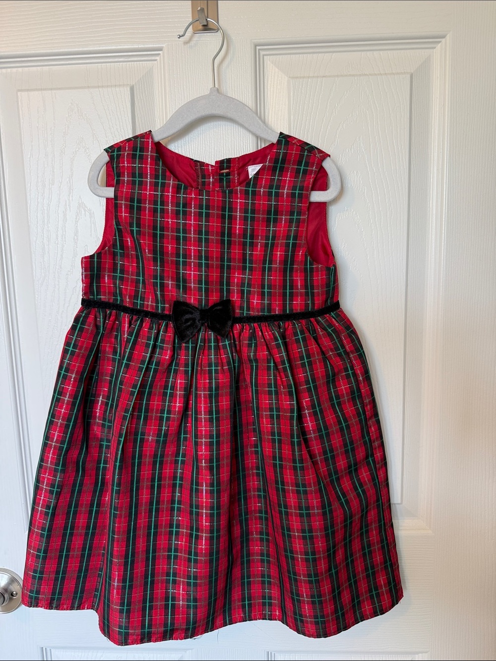 George Red and Green Plaid Holiday Dress